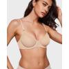 imageINLYRIC Womens Sheer Demi Balconette Bra  Sexy Mesh Unlined Underwire See Through Demi BrasBeige