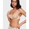 imageINLYRIC Womens Sheer Demi Balconette Bra  Sexy Mesh Unlined Underwire See Through Demi BrasBeige
