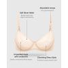 imageINLYRIC Womens Sheer Demi Balconette Bra  Sexy Mesh Unlined Underwire See Through Demi BrasBeige