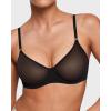 imageINLYRIC Womens Sheer Demi Balconette Bra  Sexy Mesh Unlined Underwire See Through Demi BrasBlack