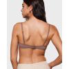 imageINLYRIC Womens Sheer Demi Balconette Bra  Sexy Mesh Unlined Underwire See Through Demi BrasBrown Purple