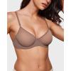 imageINLYRIC Womens Sheer Demi Balconette Bra  Sexy Mesh Unlined Underwire See Through Demi BrasBrown Purple