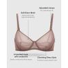 imageINLYRIC Womens Sheer Demi Balconette Bra  Sexy Mesh Unlined Underwire See Through Demi BrasBrown Purple