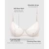 imageINLYRIC Womens Sheer Demi Balconette Bra  Sexy Mesh Unlined Underwire See Through Demi BrasCoconut White