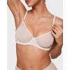 imageINLYRIC Womens Sheer Demi Balconette Bra  Sexy Mesh Unlined Underwire See Through Demi BrasCoconut White