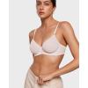 imageINLYRIC Womens Sheer Demi Balconette Bra  Sexy Mesh Unlined Underwire See Through Demi BrasCoconut White