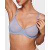 imageINLYRIC Womens Sheer Demi Balconette Bra  Sexy Mesh Unlined Underwire See Through Demi BrasMoonlight Blue
