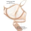 imageINLYRIC Womens Sheer Strapless Bras Mesh Sexy Unlined Plus Size See Through Bra Underwire Demi Mesh Non PaddedBeige  Size Up in Both the Band and Cup