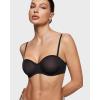 imageINLYRIC Womens Sheer Strapless Bras Mesh Sexy Unlined Plus Size See Through Bra Underwire Demi Mesh Non PaddedBlack  Size Up in Both the Band and Cup