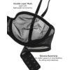 imageINLYRIC Womens Sheer Strapless Bras Mesh Sexy Unlined Plus Size See Through Bra Underwire Demi Mesh Non PaddedBlack  Size Up in Both the Band and Cup