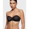 imageINLYRIC Womens Sheer Strapless Bras Mesh Sexy Unlined Plus Size See Through Bra Underwire Demi Mesh Non PaddedBlack  Size Up in Both the Band and Cup