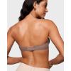 imageINLYRIC Womens Sheer Strapless Bras Mesh Sexy Unlined Plus Size See Through Bra Underwire Demi Mesh Non PaddedBrown Purple  Size Up in Both the Band and Cup