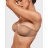 imageINLYRIC Womens Sheer Strapless Bras Mesh Sexy Unlined Plus Size See Through Bra Underwire Demi Mesh Non PaddedGravel Beige  Size Up in Both the Band and Cup