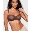 imageINLYRIC Womens Sheer Strapless Bras Mesh Sexy Unlined Plus Size See Through Bra Underwire Demi Mesh Non PaddedHazelnut  Size Up in Both the Band and Cup