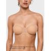 imageINLYRIC Womens Sheer Strapless Bras Mesh Sexy Unlined Plus Size See Through Bra Underwire Demi Mesh Non PaddedWarm Beige  Size Up in Both the Band and Cup