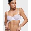 imageINLYRIC Womens Sheer Strapless Bras Mesh Sexy Unlined Plus Size See Through Bra Underwire Demi Mesh Non PaddedWhite  Size Up in Both the Band and Cup