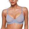 imageINLYRIC Womens Sheer Demi Balconette Bra  Sexy Mesh Unlined Underwire See Through Demi BrasMoonlight Blue