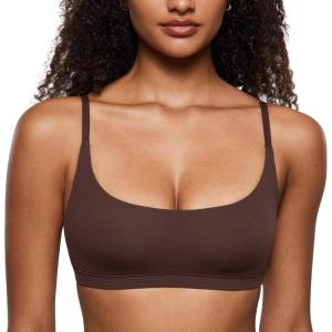imageINLYRIC Womens Inbarely Plus Bralettes  No Underwire Unlined Support Soft Scoop Neck Cami Seamless BraletteHazelnut