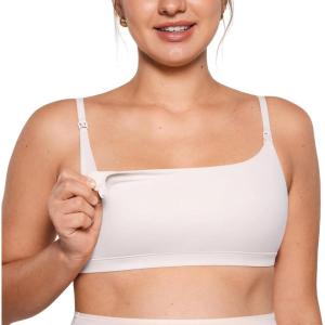 imageINLYRIC Womens Inbarely Soft Nursing Bras Unlined Bralettes Maternity Bra for Breastfeeding Unpadded Comfy Sleep SeamlessSnow White