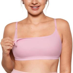 imageINLYRIC Womens Inbarely Soft Nursing Bras Unlined Bralettes Maternity Bra for Breastfeeding Unpadded Comfy Sleep SeamlessSweet Pink