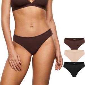 imageINLYRIC Womens Inbarely Soft Underwear  Cheeky Bikini High Cut Tagless Sexy Stretch Breathable Womens Panties 3 PackBasic 05 3pack