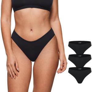 imageINLYRIC Womens Inbarely Soft Underwear  Cheeky Bikini High Cut Tagless Sexy Stretch Breathable Womens Panties 3 PackBlack 3pack