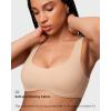imageINLYRIC Womens Natrelax Bralette with Support Double Lined Seamless Sexy Sports Bras for Low Impact YogaBeige