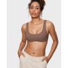 imageINLYRIC Womens Natrelax Bralette with Support Double Lined Seamless Sexy Sports Bras for Low Impact YogaBrown Purple