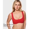imageINLYRIC Womens Natrelax Bralette with Support Double Lined Seamless Sexy Sports Bras for Low Impact YogaDeep Red