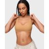 imageINLYRIC Womens Natrelax Bralette with Support Double Lined Seamless Sexy Sports Bras for Low Impact YogaDoe Brown