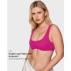 imageINLYRIC Womens Natrelax Bralette with Support Double Lined Seamless Sexy Sports Bras for Low Impact YogaGranita Pink