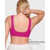 imageINLYRIC Womens Natrelax Bralette with Support Double Lined Seamless Sexy Sports Bras for Low Impact YogaGranita Pink