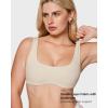 imageINLYRIC Womens Natrelax Bralette with Support Double Lined Seamless Sexy Sports Bras for Low Impact YogaMilky White