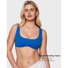 imageINLYRIC Womens Natrelax Bralette with Support Double Lined Seamless Sexy Sports Bras for Low Impact YogaSparkle Blue