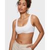 imageINLYRIC Womens Natrelax Bralette with Support Double Lined Seamless Sexy Sports Bras for Low Impact YogaWhite