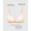 imageINLYRIC Womens Cosnufy Sheer Triangle Bralettes  Unlined Mesh Sexy Comfortable No Padding Bras No UnderwireBeige