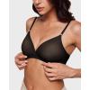 imageINLYRIC Womens Cosnufy Sheer Triangle Bralettes  Unlined Mesh Sexy Comfortable No Padding Bras No UnderwireBlack