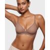 imageINLYRIC Womens Cosnufy Sheer Triangle Bralettes  Unlined Mesh Sexy Comfortable No Padding Bras No UnderwireBrown Purple