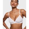 imageINLYRIC Womens Cosnufy Sheer Triangle Bralettes  Unlined Mesh Sexy Comfortable No Padding Bras No UnderwireWhite