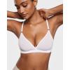 imageINLYRIC Womens Cosnufy Sheer Triangle Bralettes  Unlined Mesh Sexy Comfortable No Padding Bras No UnderwireWhite