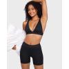 imageINLYRIC Womens Cotton Plunge Bralette  Sexy Unlined Triangle Breathable Wireless Stretch No Padding Deep V BraBlack