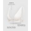 imageINLYRIC Womens Cotton Plunge Bralette  Sexy Unlined Triangle Breathable Wireless Stretch No Padding Deep V BraIceland White