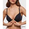imageINLYRIC Womens Push Up Bra Front Closure Bras Supportive Tshirt Demi Plunge Underwire Bra Inbarely Plus CollectionBlack