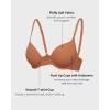 imageINLYRIC Womens Push Up Bra Front Closure Bras Supportive Tshirt Demi Plunge Underwire Bra Inbarely Plus CollectionBronze Beige