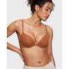 imageINLYRIC Womens Push Up Bra Front Closure Bras Supportive Tshirt Demi Plunge Underwire Bra Inbarely Plus CollectionBronze Beige