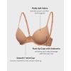 imageINLYRIC Womens Push Up Bra Front Closure Bras Supportive Tshirt Demi Plunge Underwire Bra Inbarely Plus CollectionGravel Beige