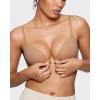 imageINLYRIC Womens Push Up Bra Front Closure Bras Supportive Tshirt Demi Plunge Underwire Bra Inbarely Plus CollectionGravel Beige