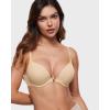 imageINLYRIC Womens Push Up Bra Front Closure Bras Supportive Tshirt Demi Plunge Underwire Bra Inbarely Plus CollectionLight Oatmeal