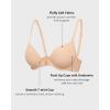 imageINLYRIC Womens Push Up Bra Front Closure Bras Supportive Tshirt Demi Plunge Underwire Bra Inbarely Plus CollectionWarm Beige