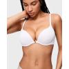 imageINLYRIC Womens Push Up Bra Front Closure Bras Supportive Tshirt Demi Plunge Underwire Bra Inbarely Plus CollectionWhite
